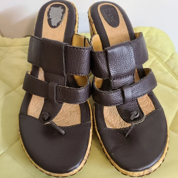 BOC by Born Wedge Sandals Cork Comfortable Size 11 - Picture 3 of 11